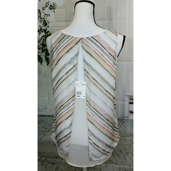 Nwt H&M womens size10 tan brown black tunic top - Picture 3 of 7